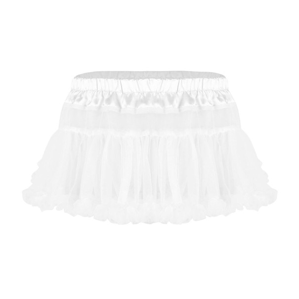 Gonna mini in tulle da donna A1912 bianco