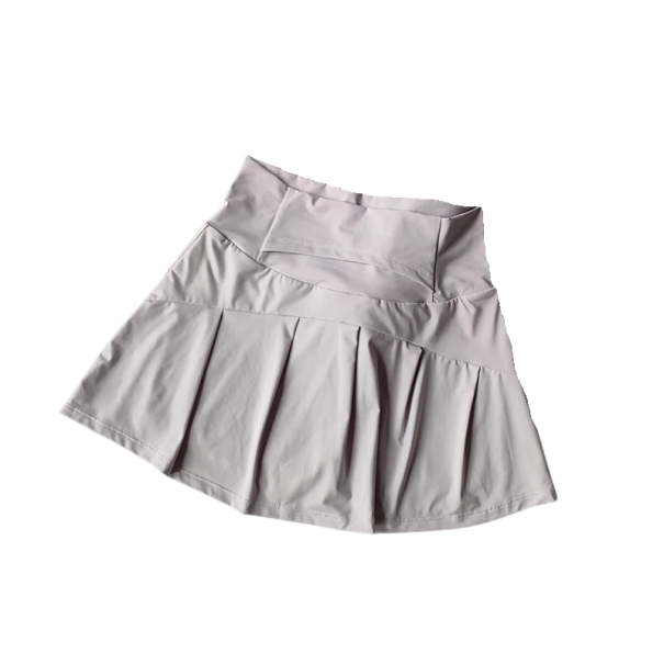 Gonna sportiva estiva a pieghe con pantaloni corti e vita alta Gonna sottile a asciugatura rapida con tasca posteriore per corsa esercizio tennis fitness viola S