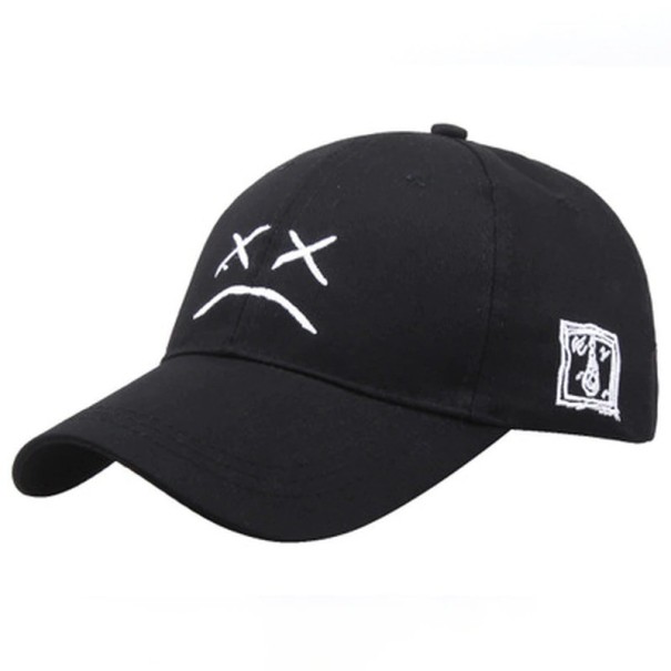 Gorra con cara sonriente negro