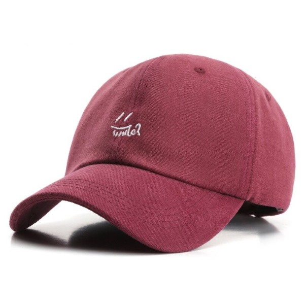 Gorra con cara sonriente T250 burdeos