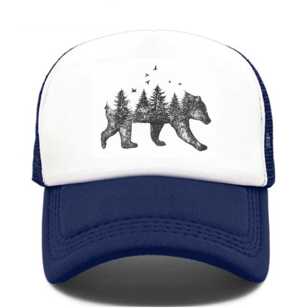 Gorra con oso azul oscuro