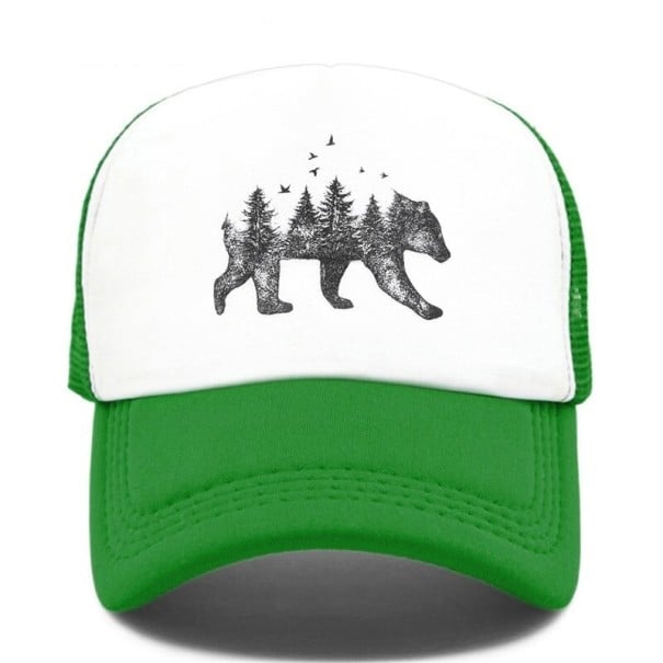 Gorra con oso verde