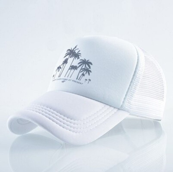 Gorra con palmeras blanco