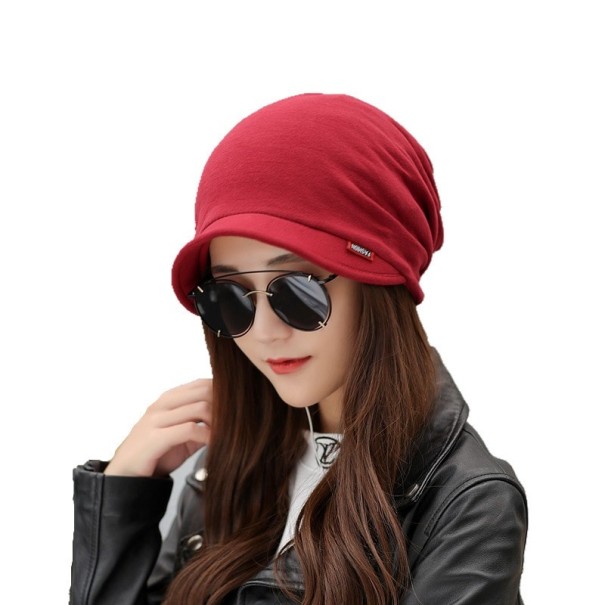 Gorra con visera para mujer rojo