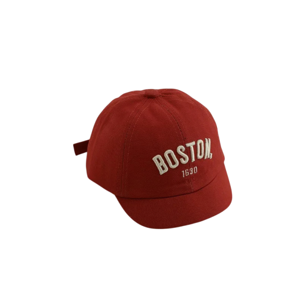 Gorra de béisbol para niños Boston Tamaño 44–50 cm Para niños de 1–3 años Gorra de algodón ajustable con visera Gorra de verano para niños rojo