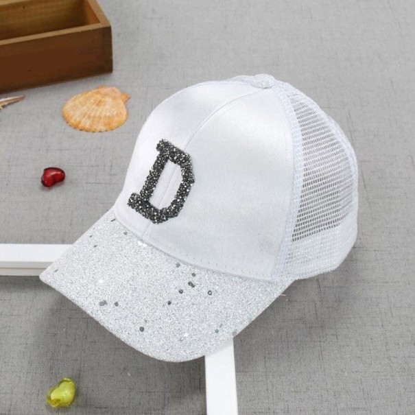 Gorra de camionero infantil con la letra T897 blanco D