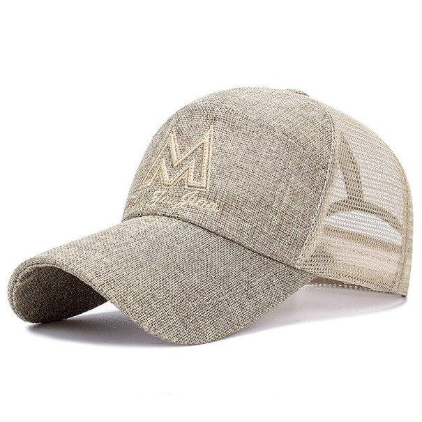 Gorra de camionero para hombre con letra T164 crema