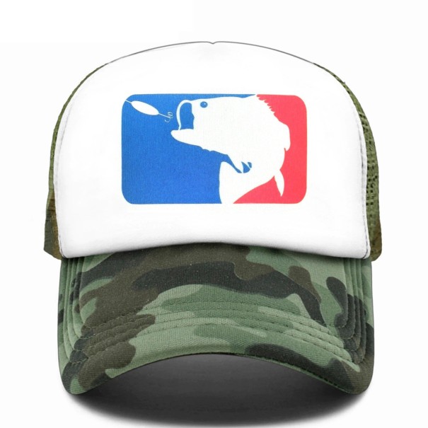 Gorra de camionero para hombre con pez 1