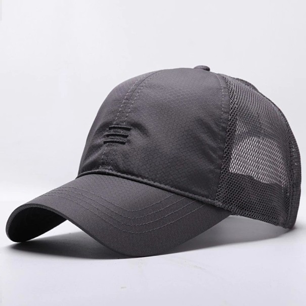 Gorra de camionero para hombre T76 gris oscuro L