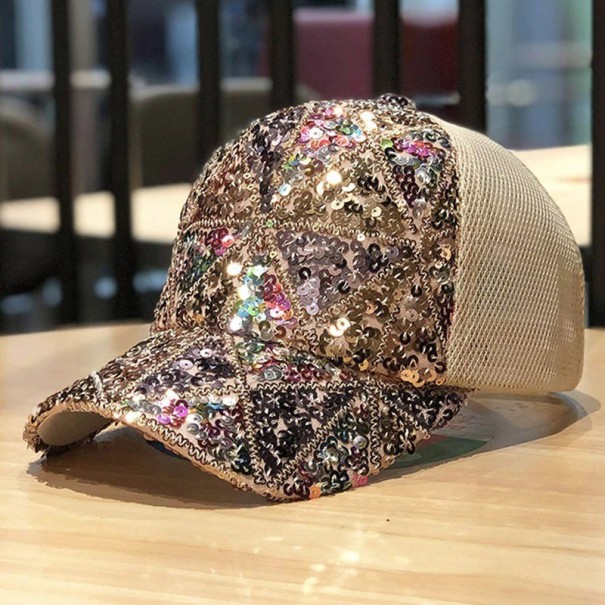 Gorra de camionero para mujer con lentejuelas 1