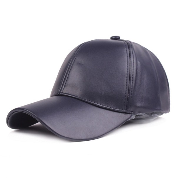 Gorra de cuero T122 azul oscuro