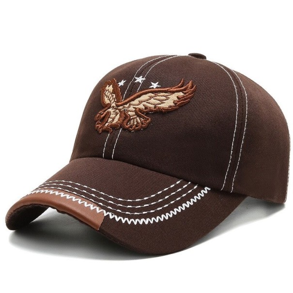 Gorra de hombre con águila marrón oscuro