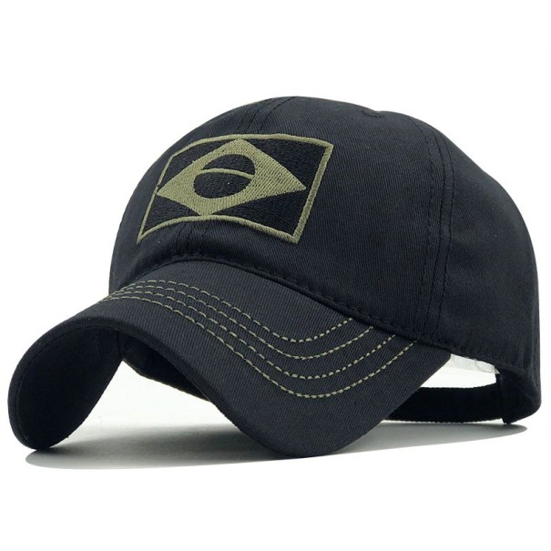 Gorra de hombre con bandera brasileña negro Gorra de hombre con bandera brasileña negro