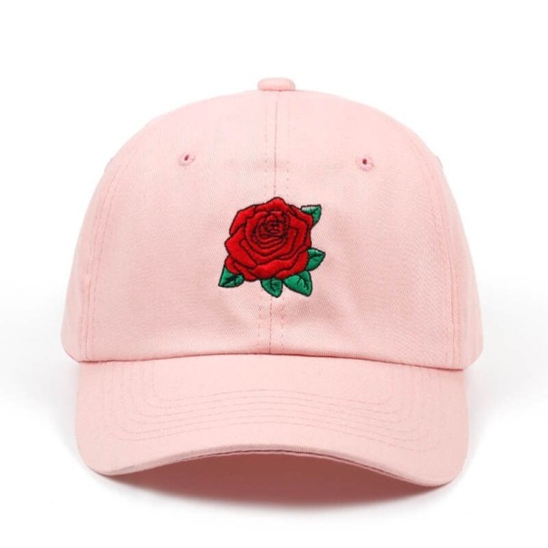 Gorra de mujer con rosa T207 rosa