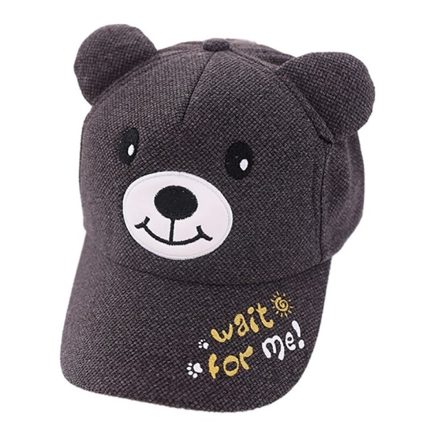 Gorra de oso para niños marrón oscuro