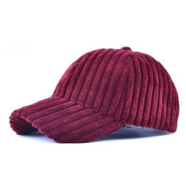 Gorra de pana para mujer burdeos