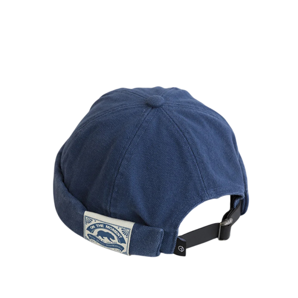 Gorra de pana unisex sin visera de algodón Sombrero retro dockers ajustable Estilo streetwear hip hop Sombrero cúpula para hombres y mujeres azul