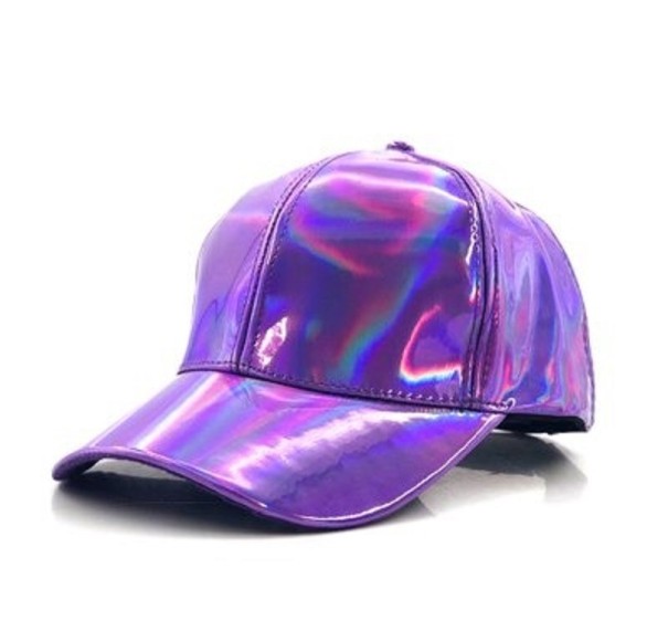 Gorra de piel brillante T166 morado