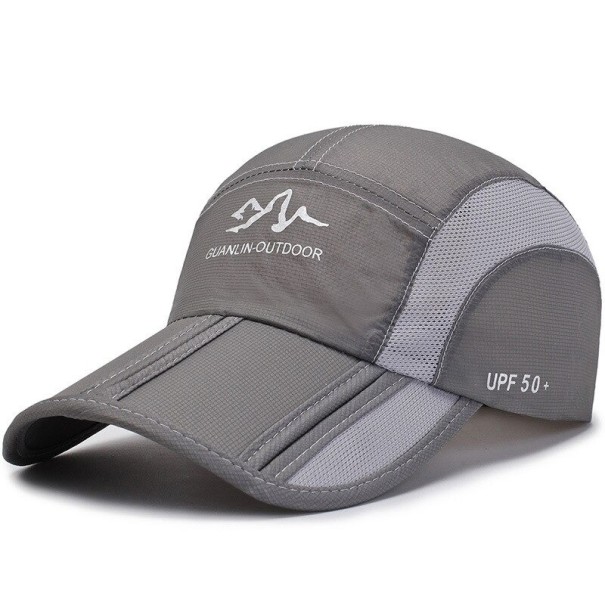 Gorra deportiva transpirable gris