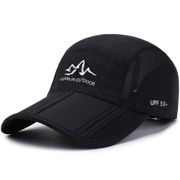 Gorra deportiva transpirable negro