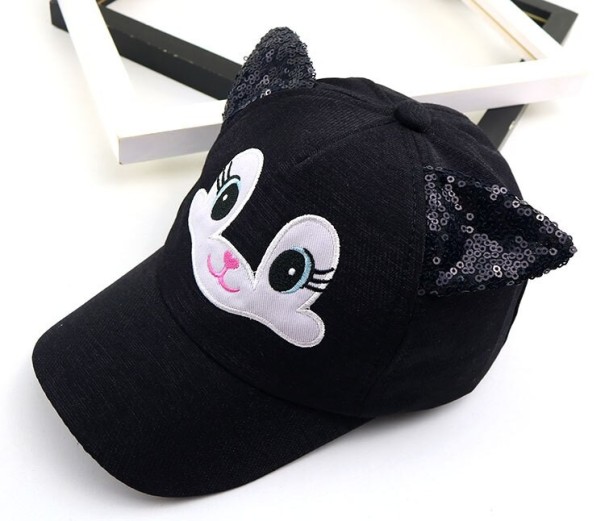 Gorra infantil con orejas Becca negro