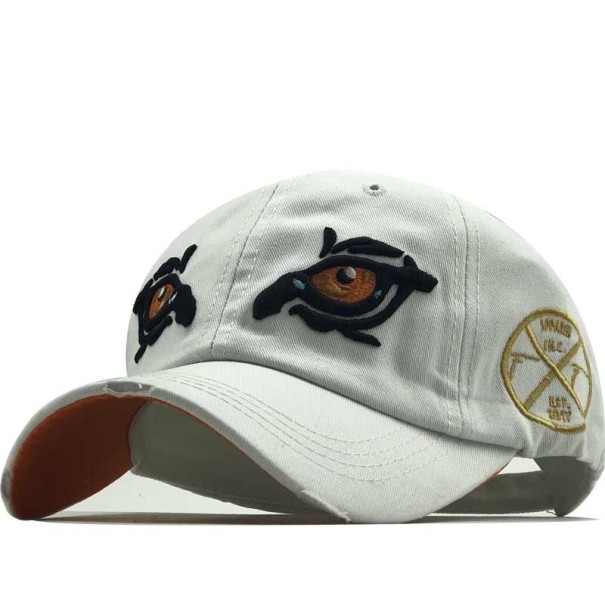 Gorra masculina com olhos branco