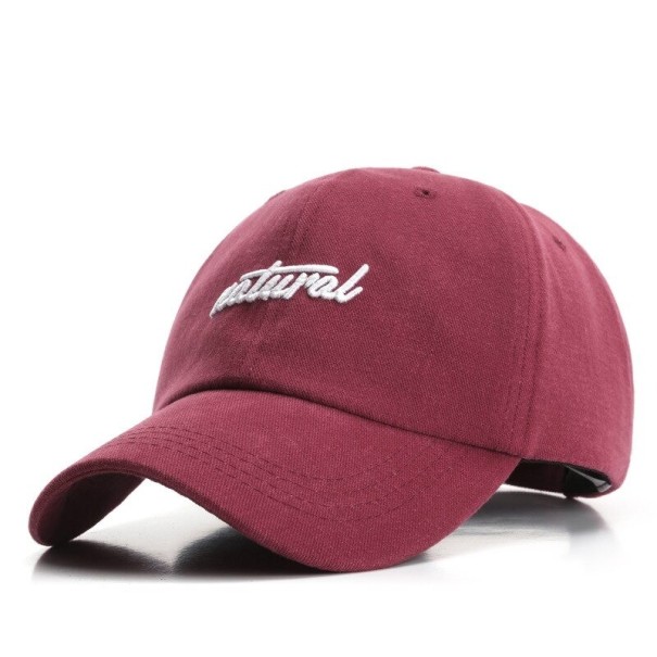 Gorra natural burdeos