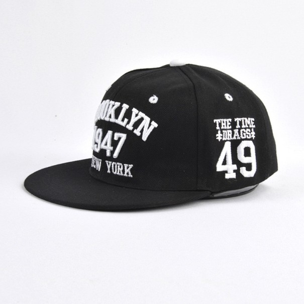 Gorra snapback para hombre Brooklyn J1564 negro