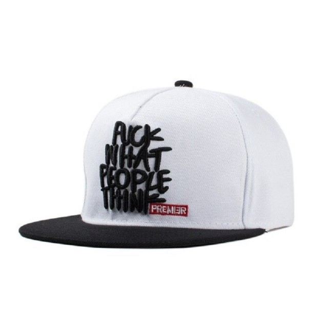 Gorra snapback para hombre con inscripción blanco