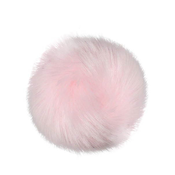 Gorro con pompón de piel J3502 rosa claro Gorro con pompón de piel J3502 rosa claro
