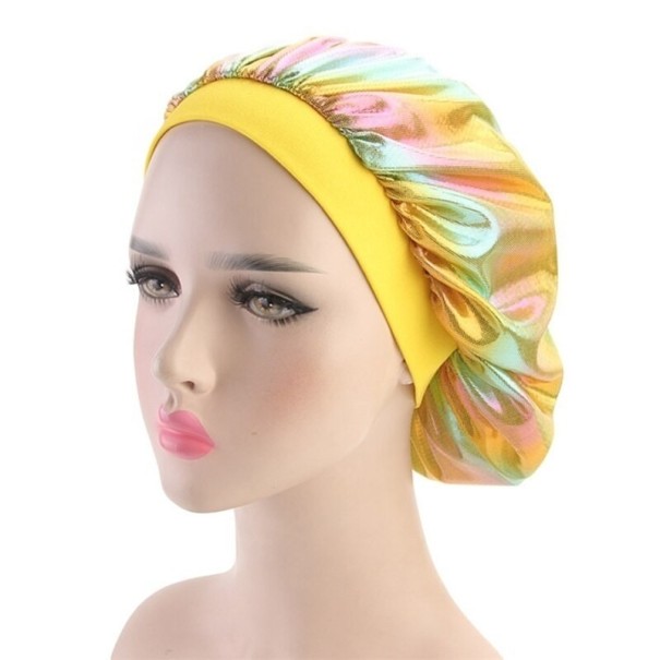 Gorro de baño arcoiris amarillo