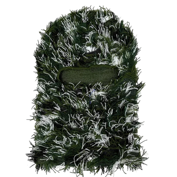 Gorro de ciclismo de inverno à prova de vento com cobertura facial completa Balaclava de acrílico Unisex máscara de esqui camuflada gorro quente para homens e mulheres verde
