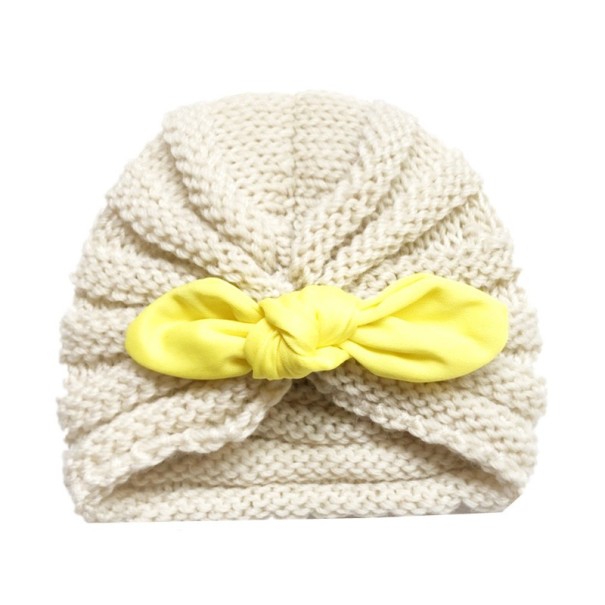 Gorro de croché para crianças creme