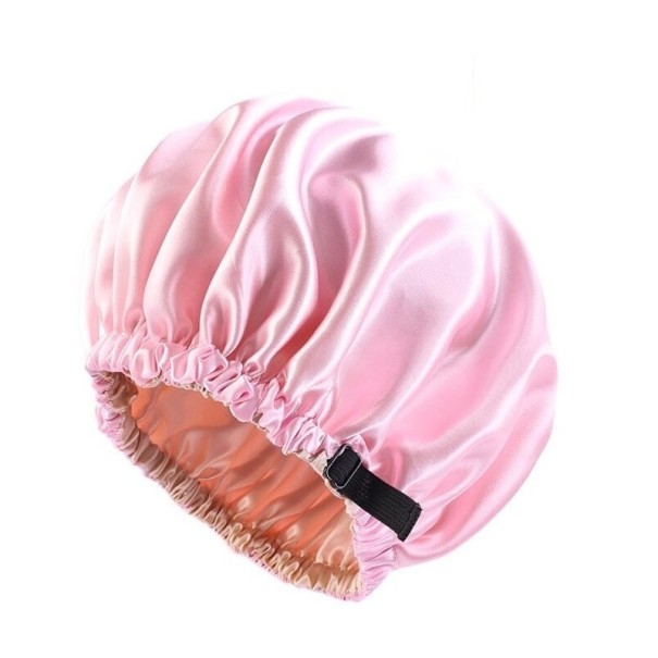 Gorro de dormir de satén rosa