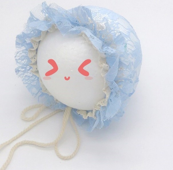 Gorro de encaje para niña Melissa azul claro Gorro de encaje para niña Melissa azul claro