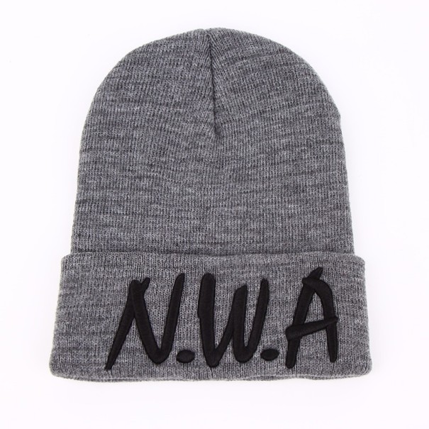 Gorro de Inverno com Inscrição A2 cinzento