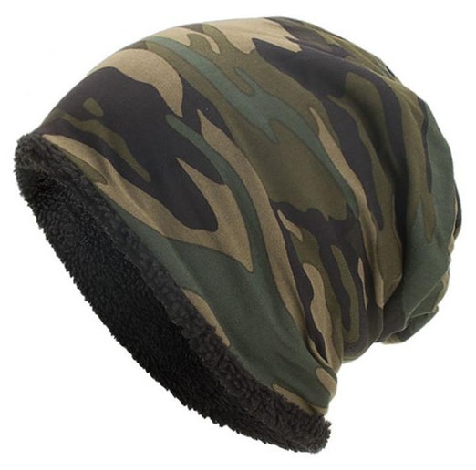 Gorro de Inverno Masculino em Estilo Militar J2631 verde exército