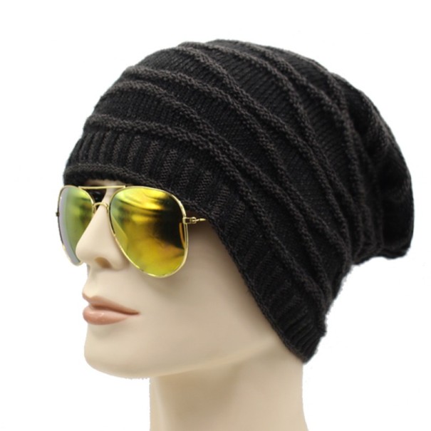 Gorro de inverno masculino em várias cores preto