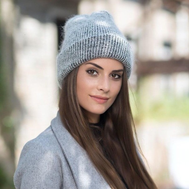 Gorro de Inverno para Senhora cinzento