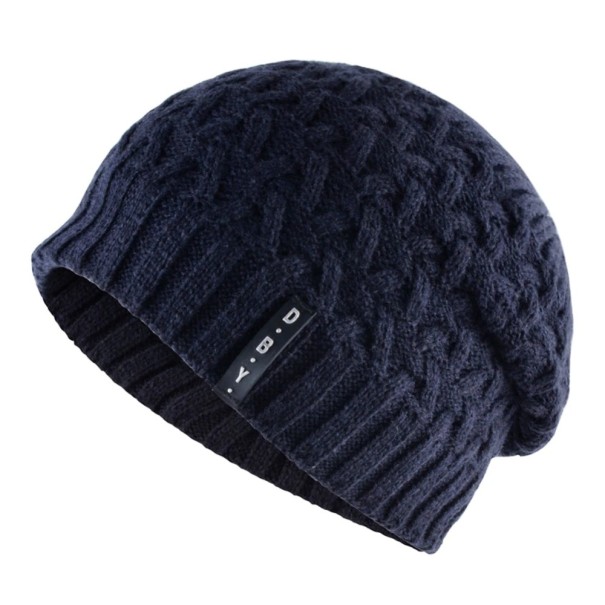 Gorro de invierno de punto para hombre J2606 azul Gorro de invierno de punto para hombre J2606 azul