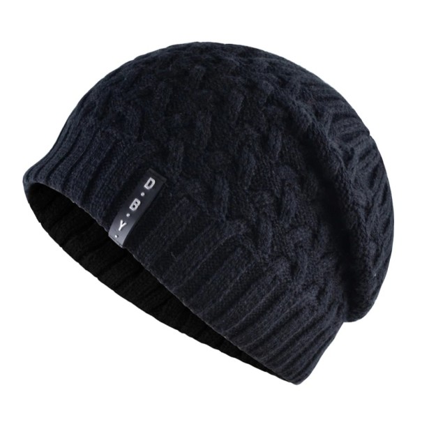 Gorro de invierno de punto para hombre J2606 negro