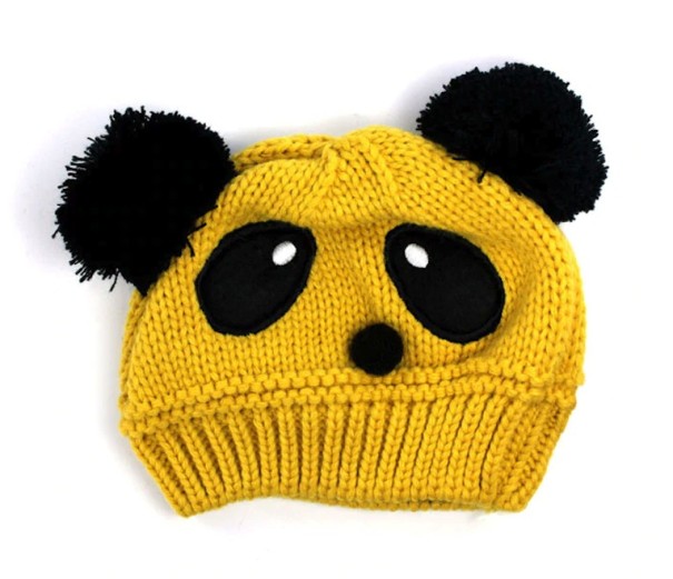 Gorro de invierno infantil Panda J863 amarillo