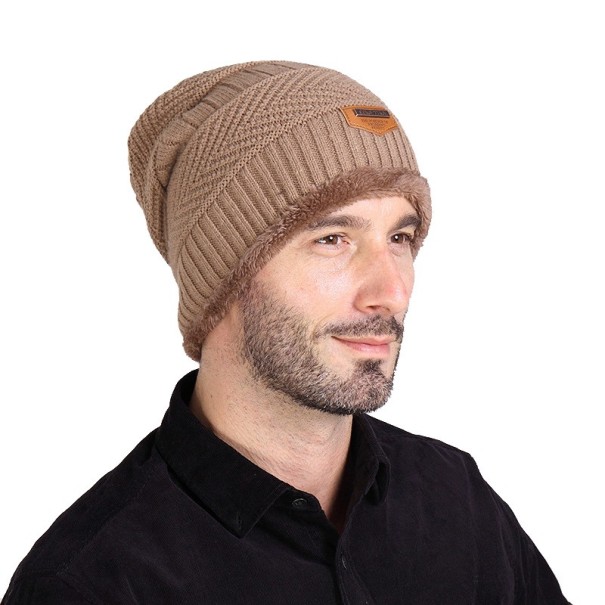 Gorro de invierno para hombre con pelo J2936 caqui