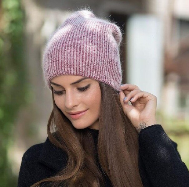 Gorro de invierno para mujer burdeos