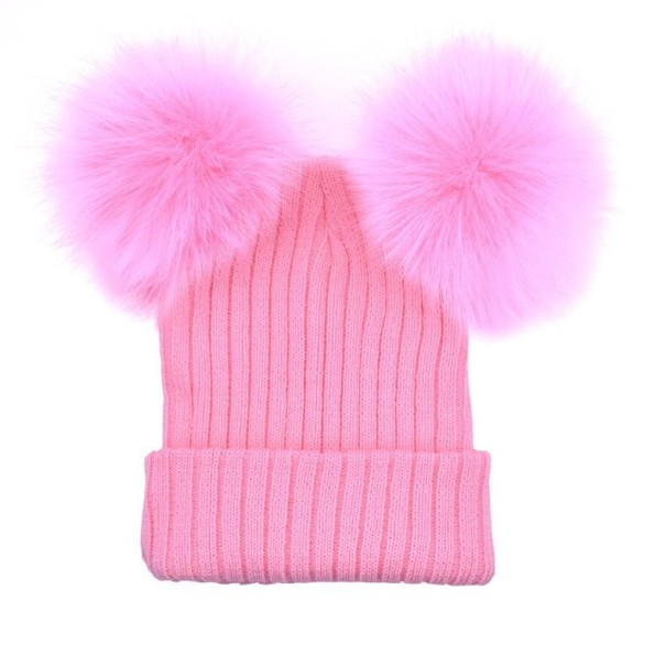 Gorro de invierno para mujer con pompones 1