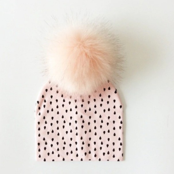 Gorro de invierno para niños con estampado de gotas J575 7 Gorro de invierno para niños con estampado de gotas J575 7