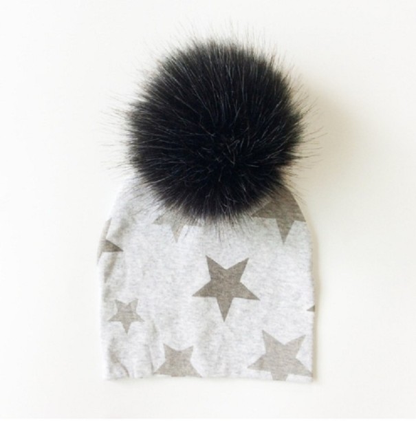 Gorro de invierno para niños con estrellas J574 3
