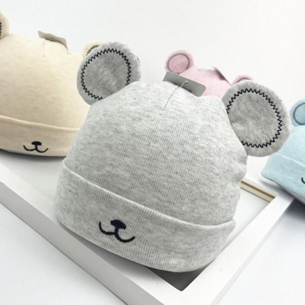 Gorro de invierno para niños con orejas J2470 gris