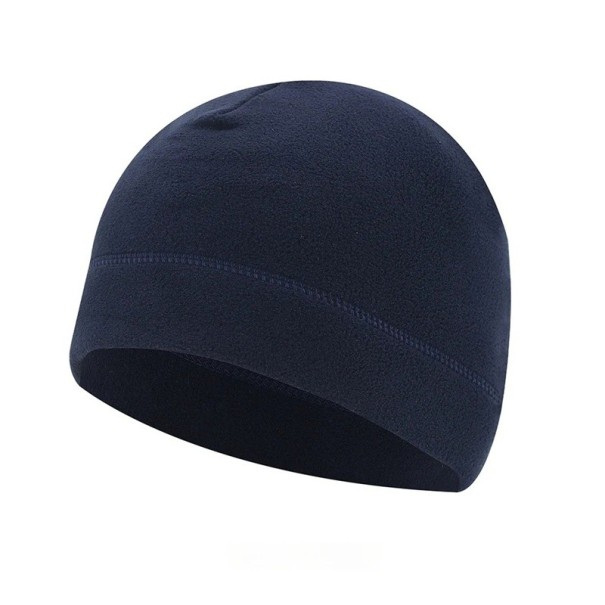 Gorro de invierno térmico y cortaviento de forro polar de poliéster Gorro deportivo para hombres Gorro de esquí y senderismo para ciclismo y camping azul oscuro