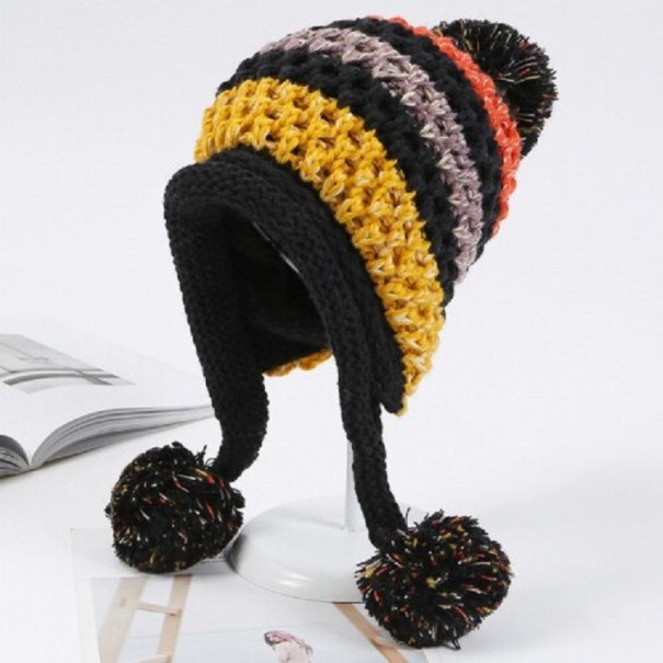 Gorro de malha quente para senhora preto